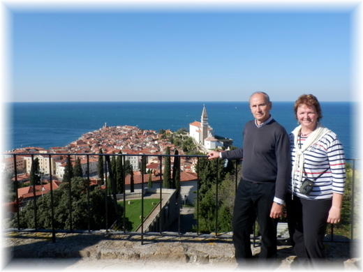 Slovinsko Piran - pohled z hradeb